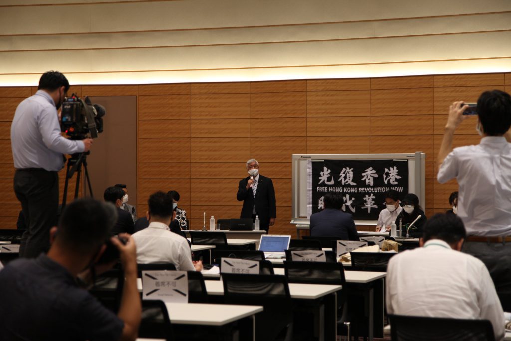 周庭さん、黎智英さんら香港の民主運動家・ジャーナリストの逮捕に対する「対中政策に関する国会議員連盟（ＪＰＡＣ）」の緊急記者会見に同席しました02